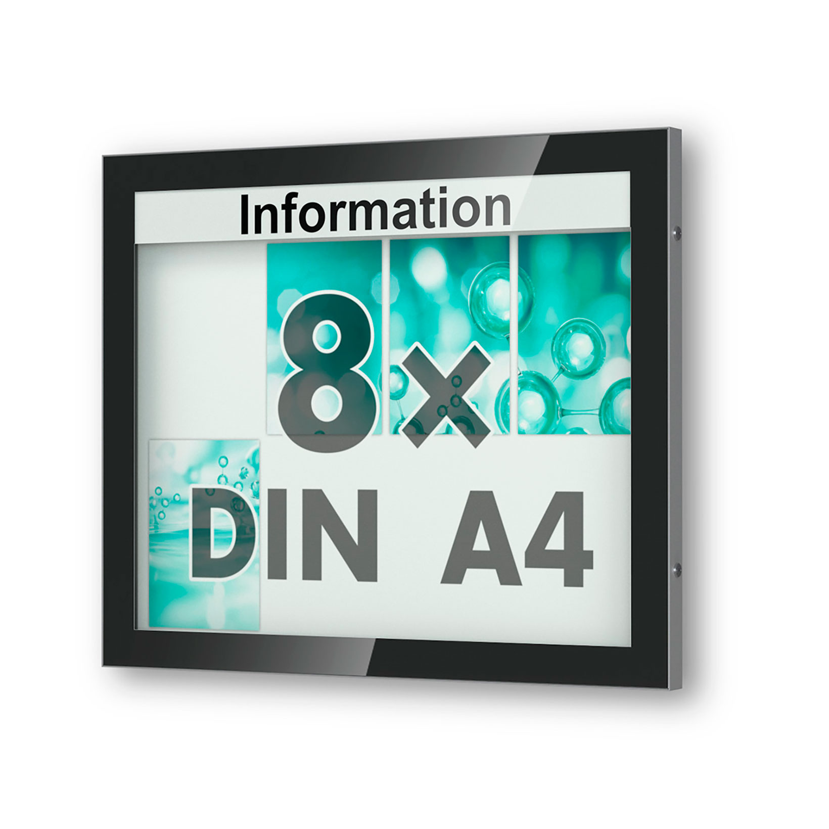 Außenschaukasten mit optionaler Beleuchtung zur Wandmontage Schaukasten Wandmontage